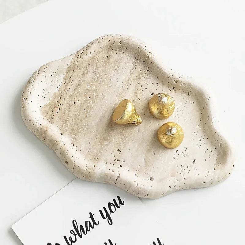Display Tray - Cloud Marble Small