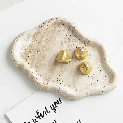 Display Tray - Cloud Marble Small