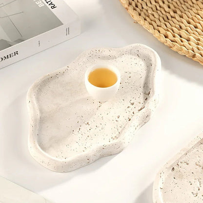 Display Tray - Cloud Marble Small