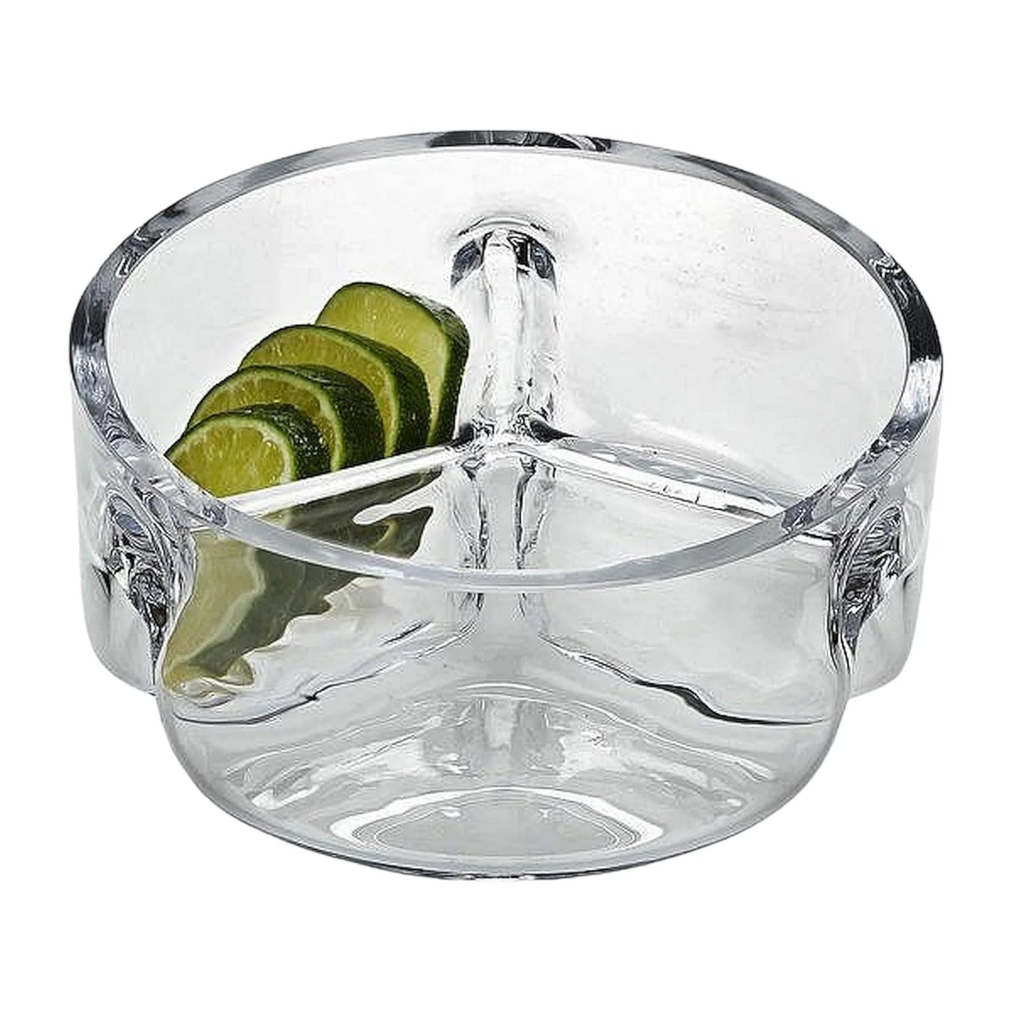 Divided Serving Bowl |Trista Crystal Three Section Serving Bowl - PoshaBella