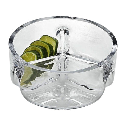 Divided Serving Bowl |Trista Crystal Three Section Serving Bowl - PoshaBella