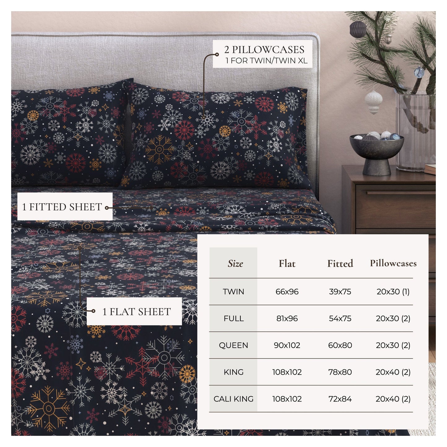4-Piece Turkish Cotton Flannel Sheet - Lakeview Collection