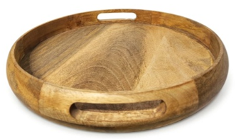 House of Avana Round Mango Wood Serving Tray Natural