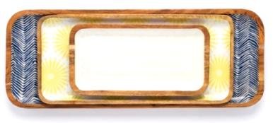 House of Avana Set of 3 Nesting Serving Trays Medium Mango Wood