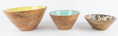 House of Avana Mango Wood Bowl Set of 3