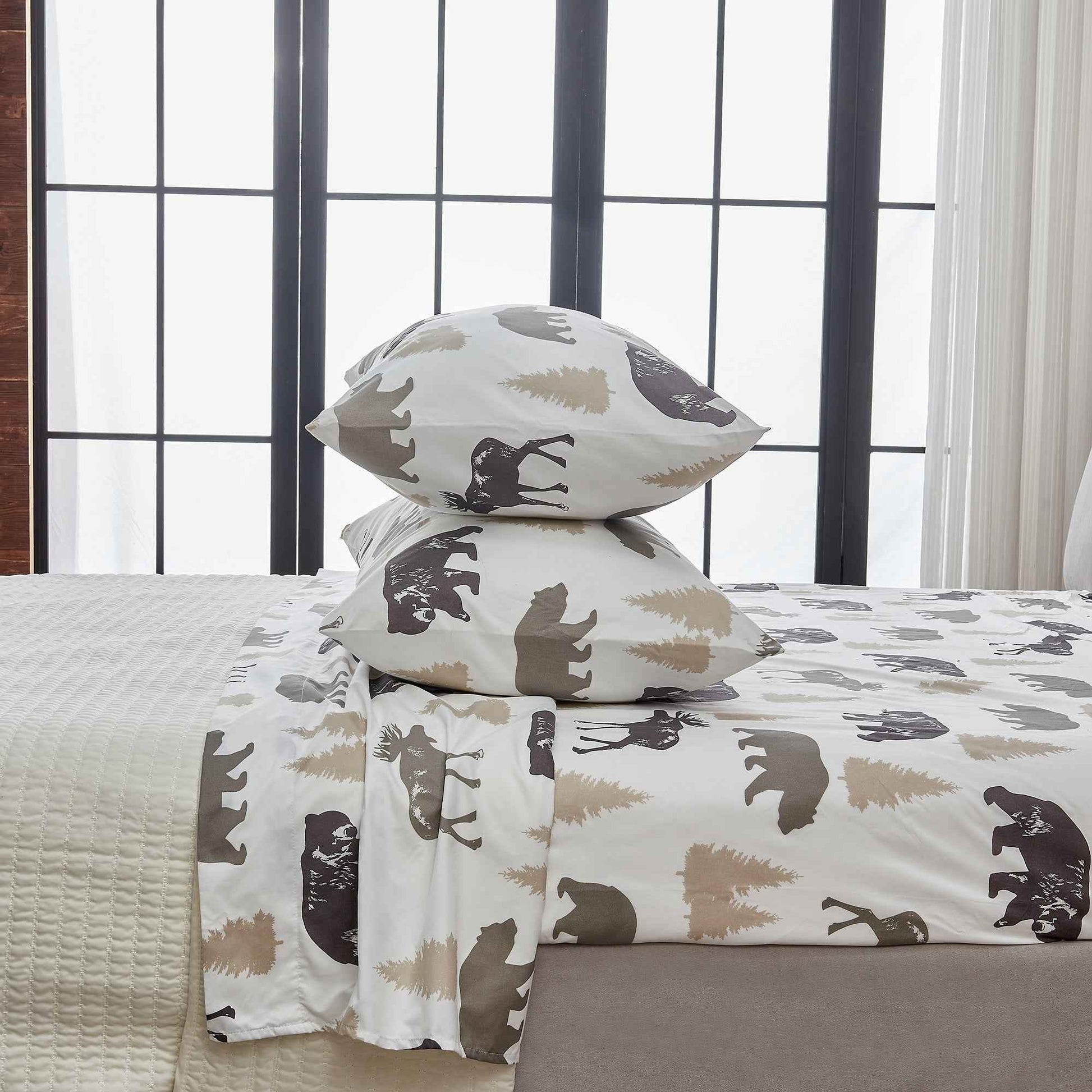 4-Piece Lodge Microfiber Sheet - Mountain Ridge Collection