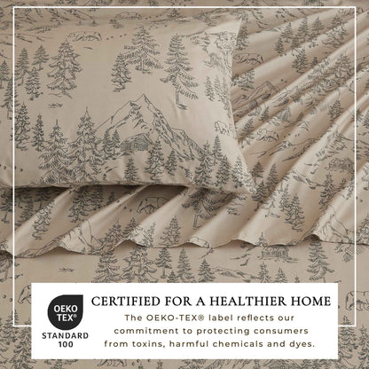 4-Piece Lodge Microfiber Sheet - Mountain Ridge Collection