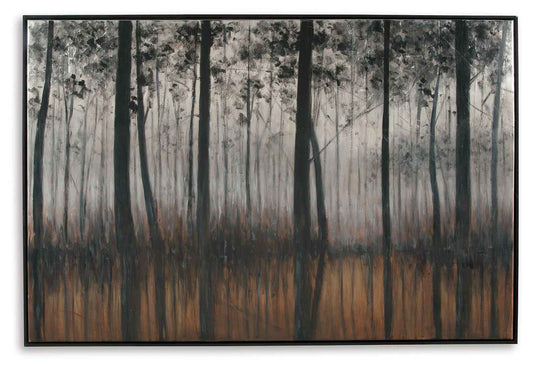 Philyra - Wall Art - Black / Orange / Silver