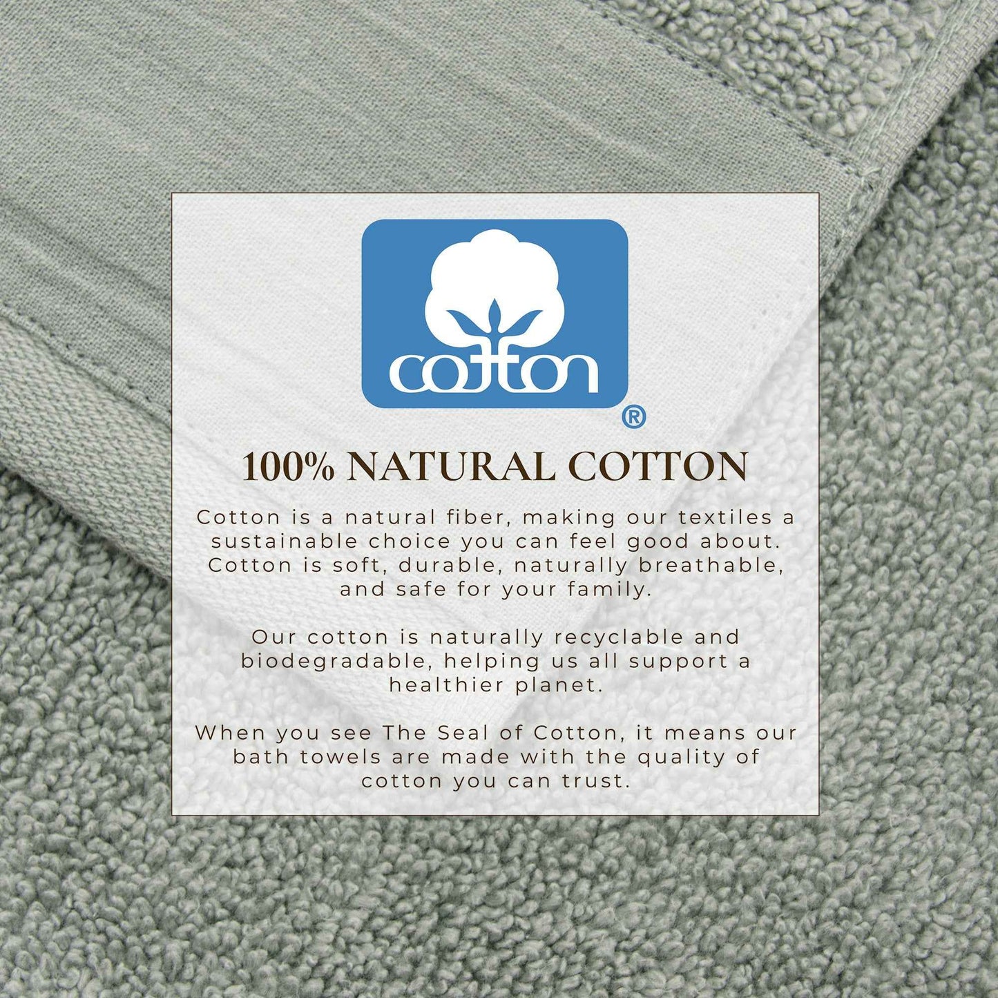 Cotton Linen-Like Border 6-Piece Towel Set - Priya Collection