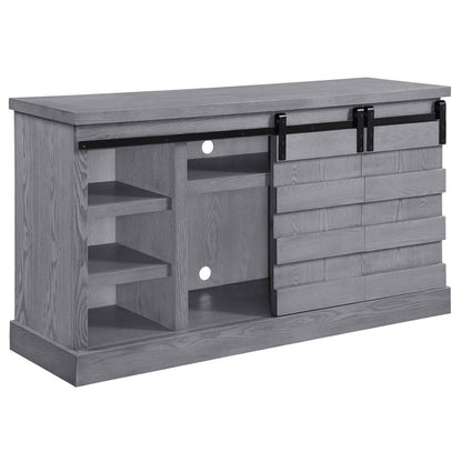 Amrita - TV Stand With Fireplace - Gray Oak
