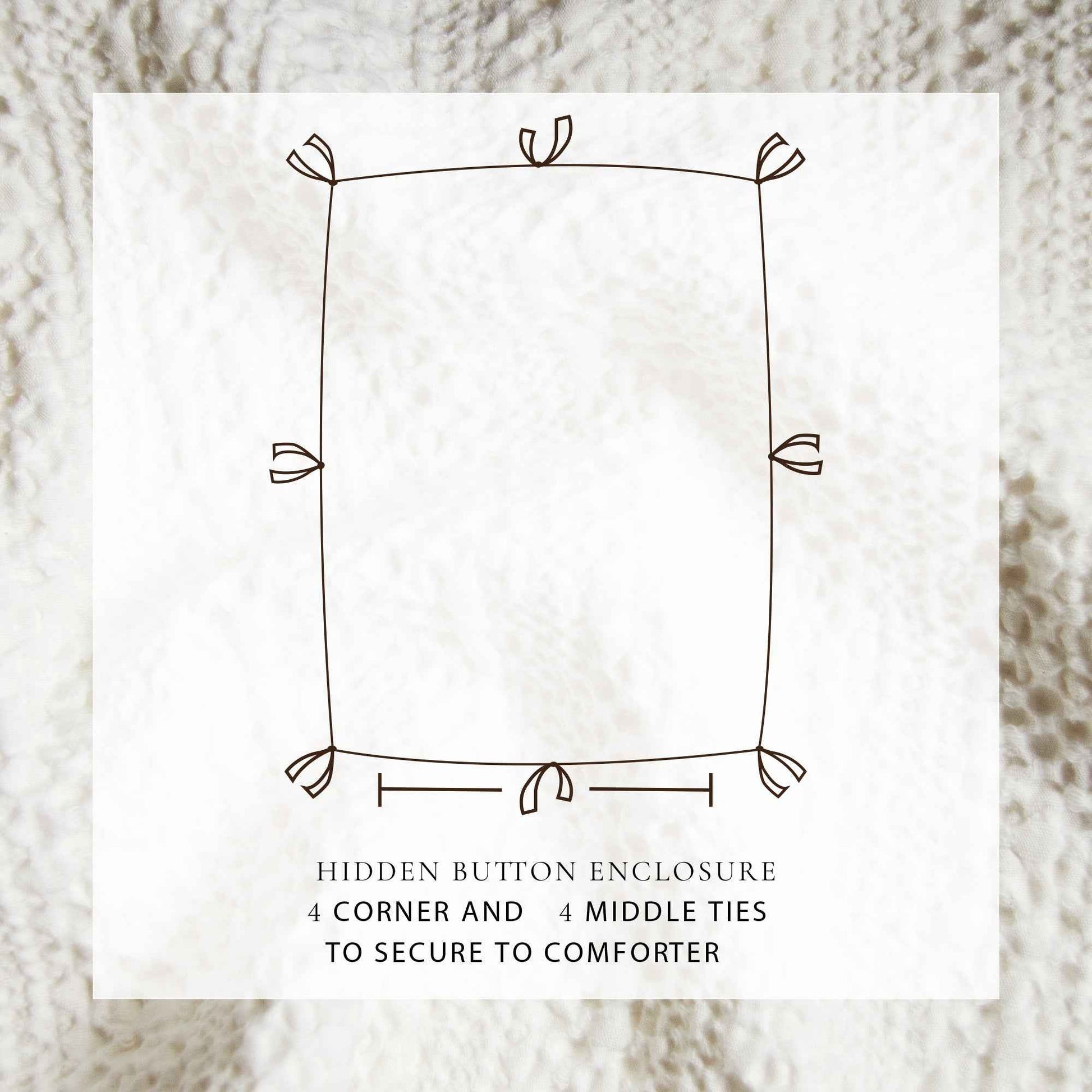 100% Cotton Honeycomb Waffle Duvet Set - Mattea Collection