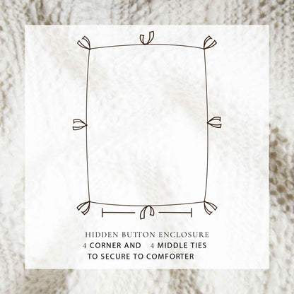 100% Cotton Honeycomb Waffle Duvet Set - Mattea Collection