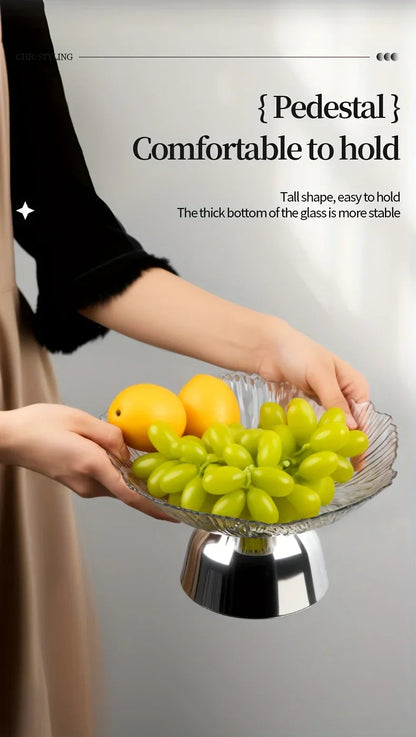 Elegant Multi-Layer Fruit and Snack Plate, Oval Plastic Candy Server with Intricate Leaf Design, festive plastic coffee table tray for desserts and snacks,Ideal for Kitchen and Living Room Decora stylish petal-shaped fruit pl