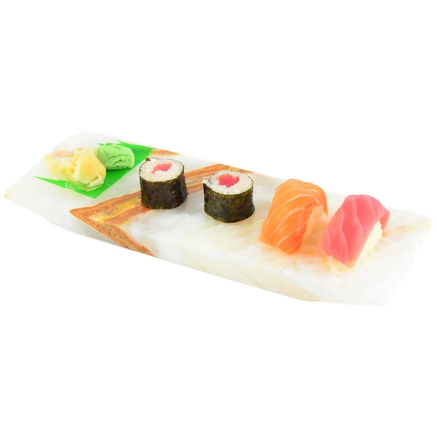 Elegant White Onyx Hors D'oeuvres Serving Trays - PoshaBella