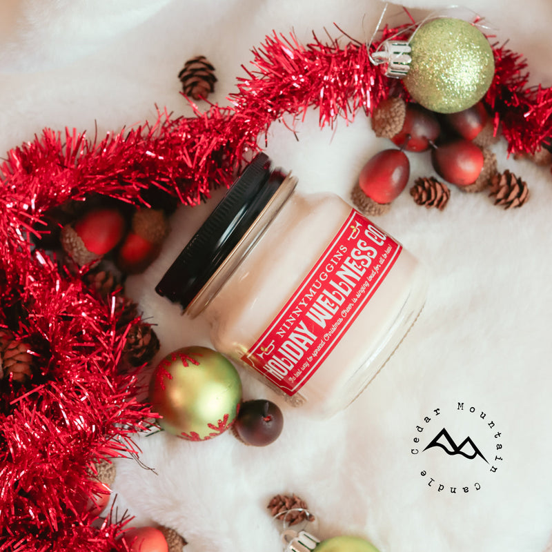 Elf Ninnymuggins Mason Jar Soy Candle - Winter Scents