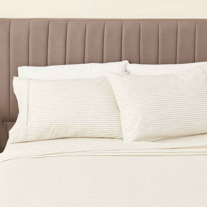 Striped Microfiber Sheet Set - Evette Collection