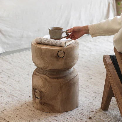 End Table - Round Wooden Small
