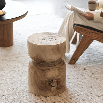End Table - Round Wooden Small