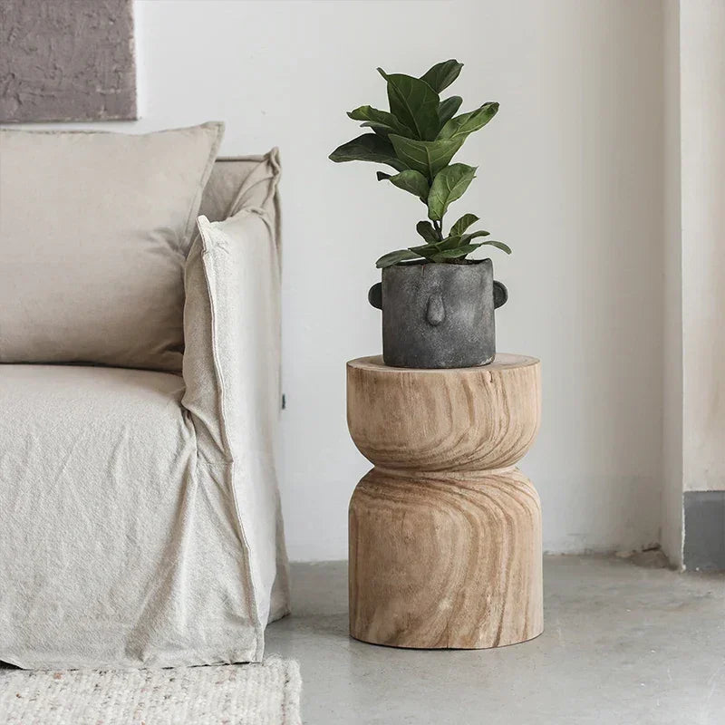 End Table - Round Wooden Small