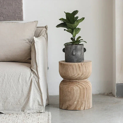 End Table - Round Wooden Small