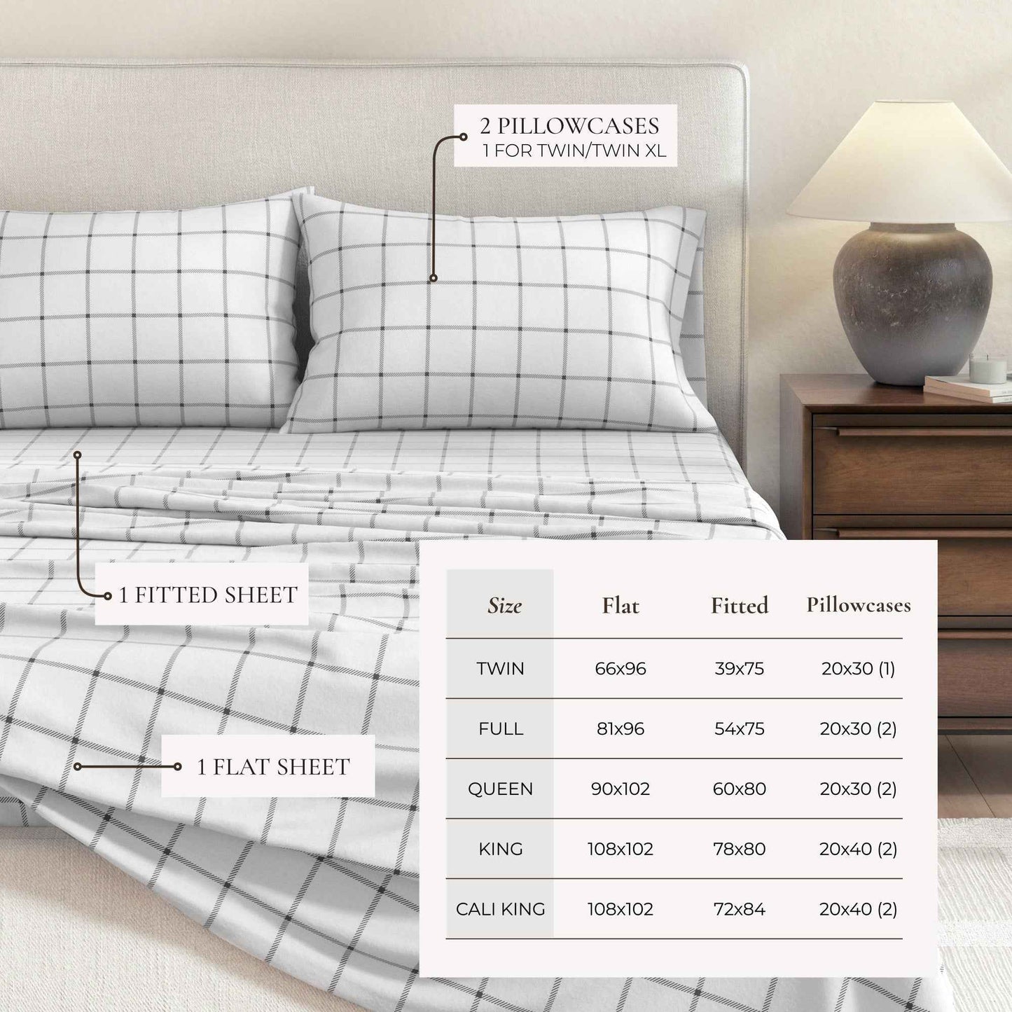 Turkish Cotton Flannel Sheet - Belle Collection