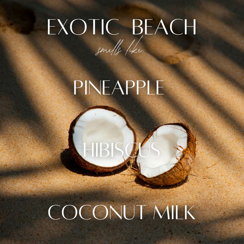 Exotic Beach - 7 Wick White Wood Dough Bowl Soy Candle