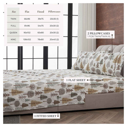 4-Piece Lodge Microfiber Sheet - Mountain Ridge Collection