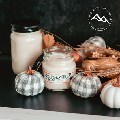 Pumpkin Patch Mason Jar Candle - Fall Scents - PoshaBella