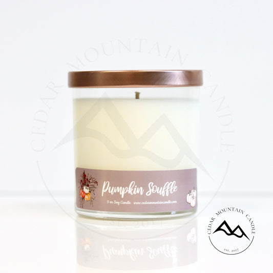 Fall Mauve Pumpkin 9 oz Jar Soy Candle - PoshaBella