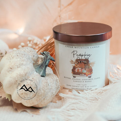 Fall Farm Truck Label Whiskey Jar Candle - Fall Scents - PoshaBella