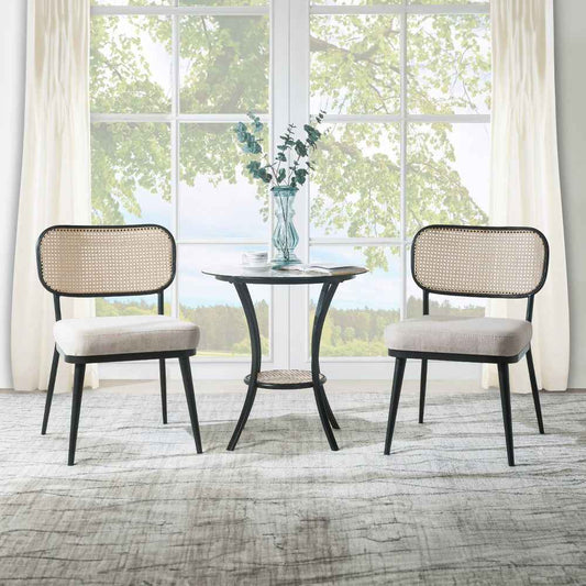 Colson - 3 Pieces Table & Chairs Set - Black