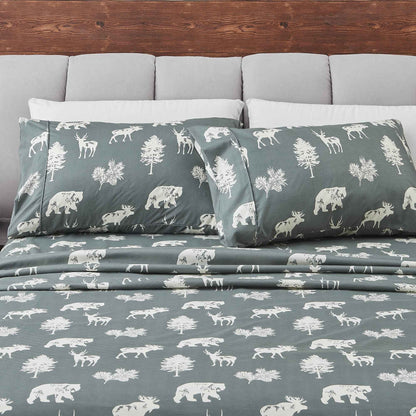 4-Piece Lodge Microfiber Sheet - Mountain Ridge Collection