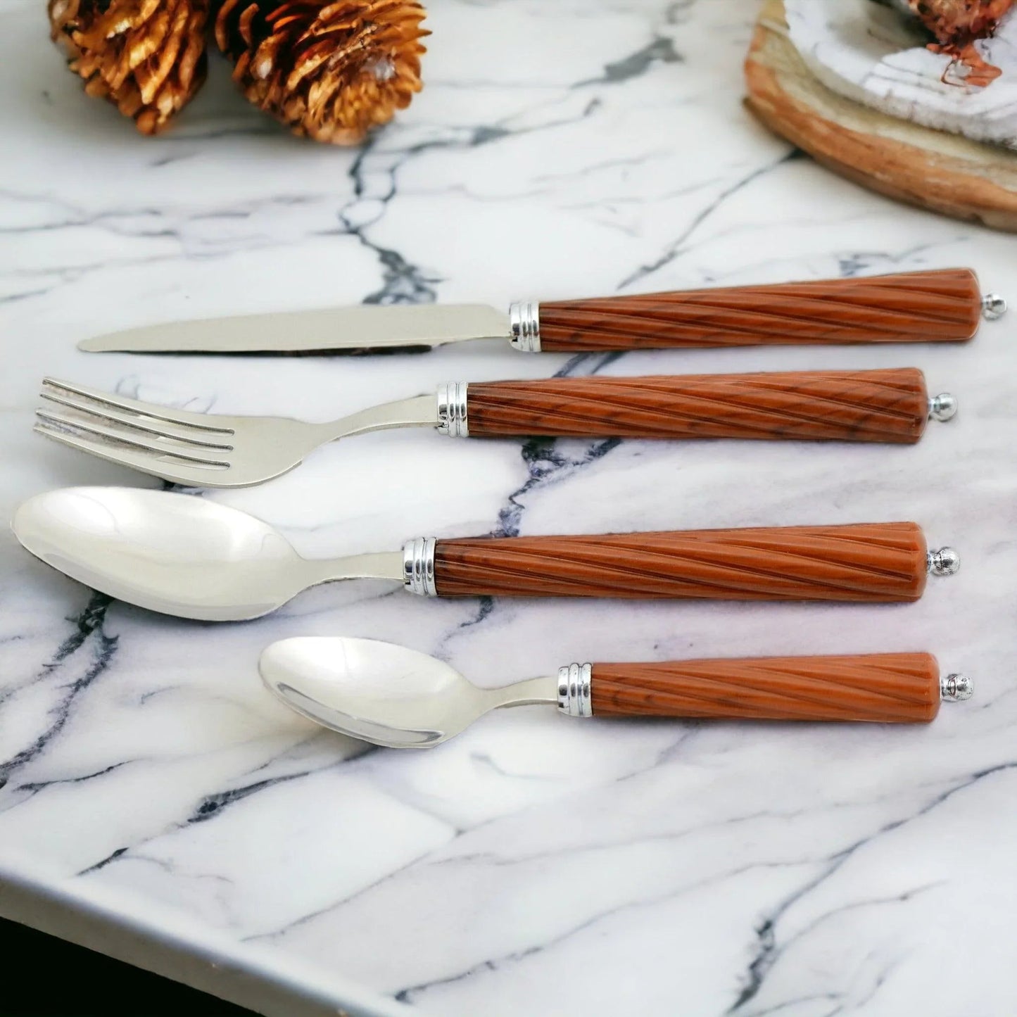 Flatware with Wood Handles - PoshaBella