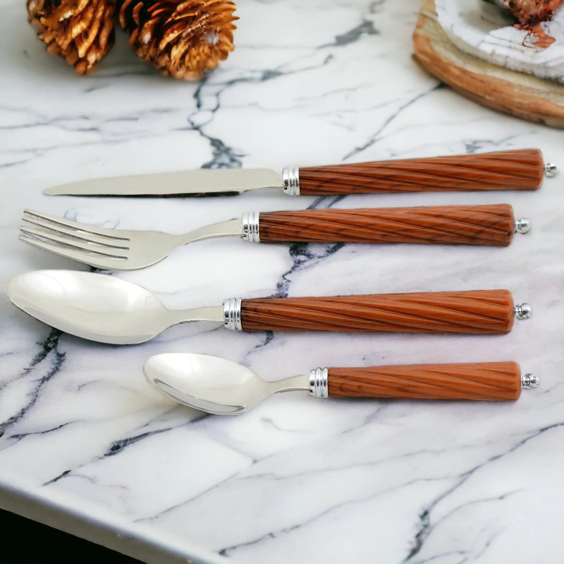 Flatware with Wood Handles - PoshaBella