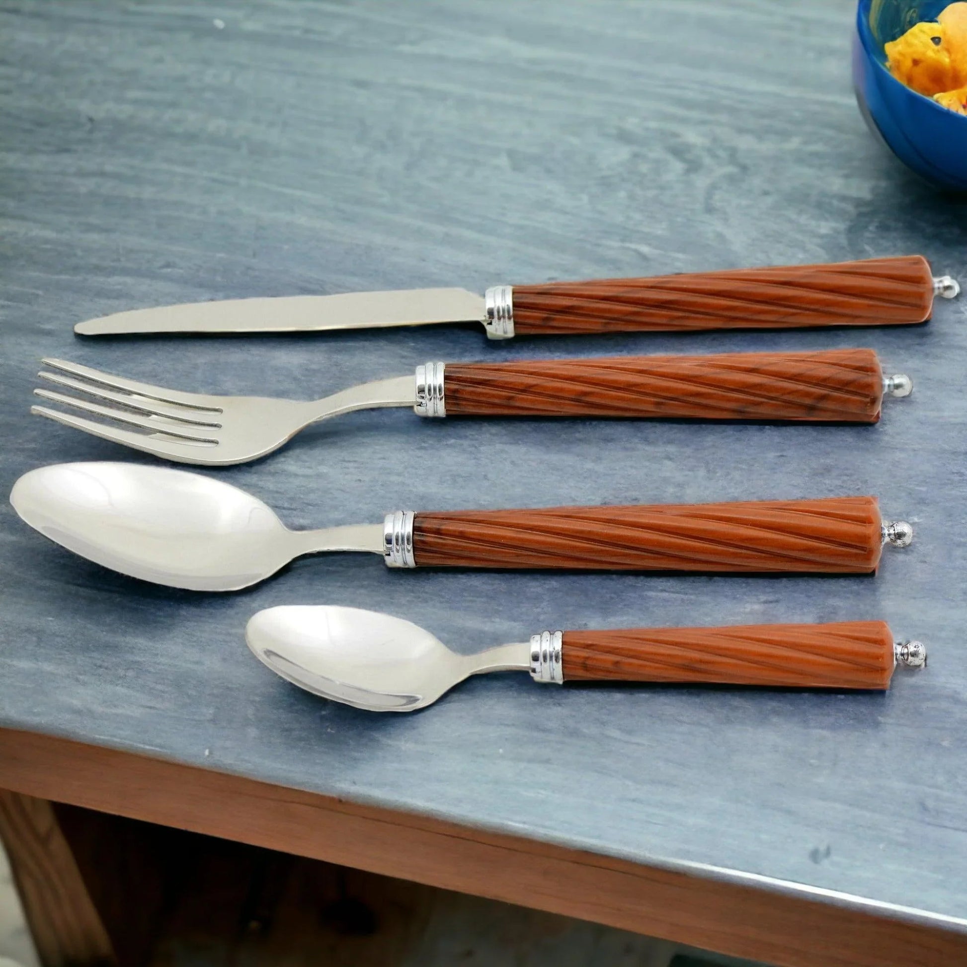Flatware with Wood Handles - PoshaBella