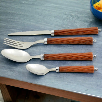 Flatware with Wood Handles - PoshaBella