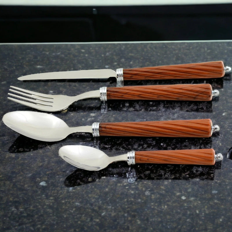 Flatware with Wood Handles
