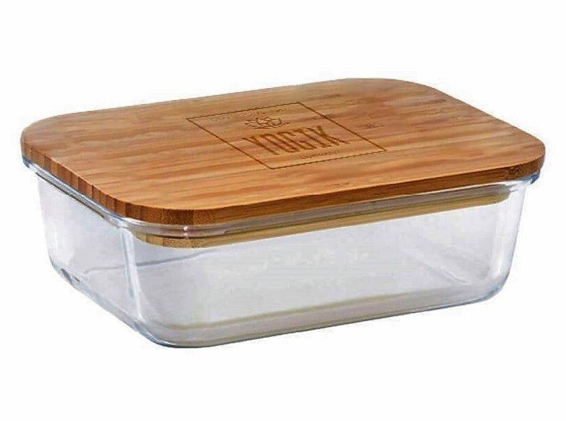 Food Storage Containers | Set of 4 Glass with Insulated Bamboo Covers - PoshaBella