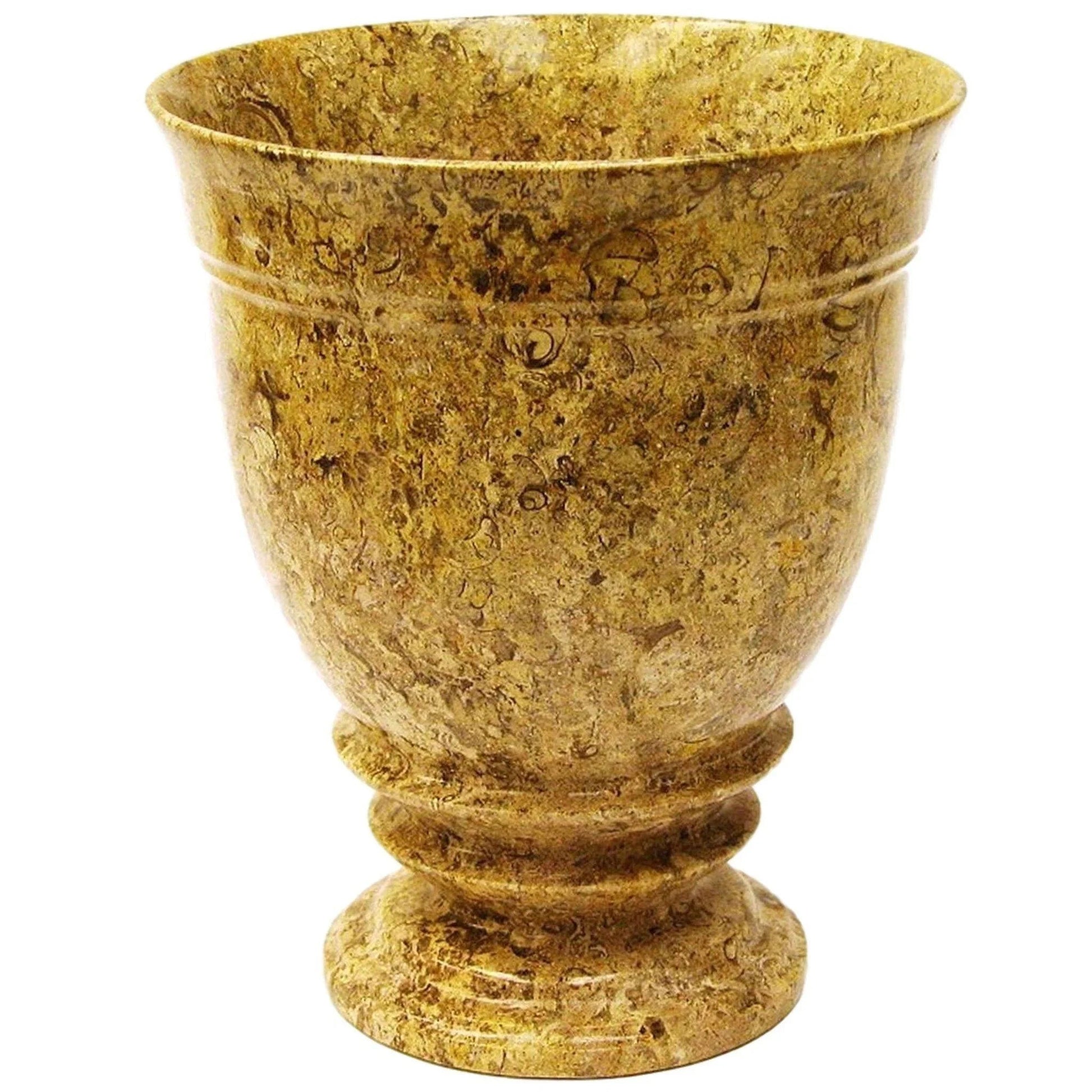 Fossil Stone Bathroom Wastebasket | Tasmanian Collection - PoshaBella