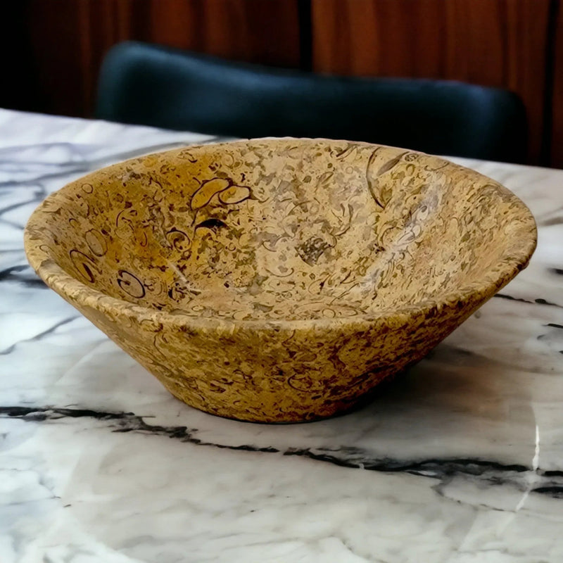 Fossil Stone Modern Fruit Bowl