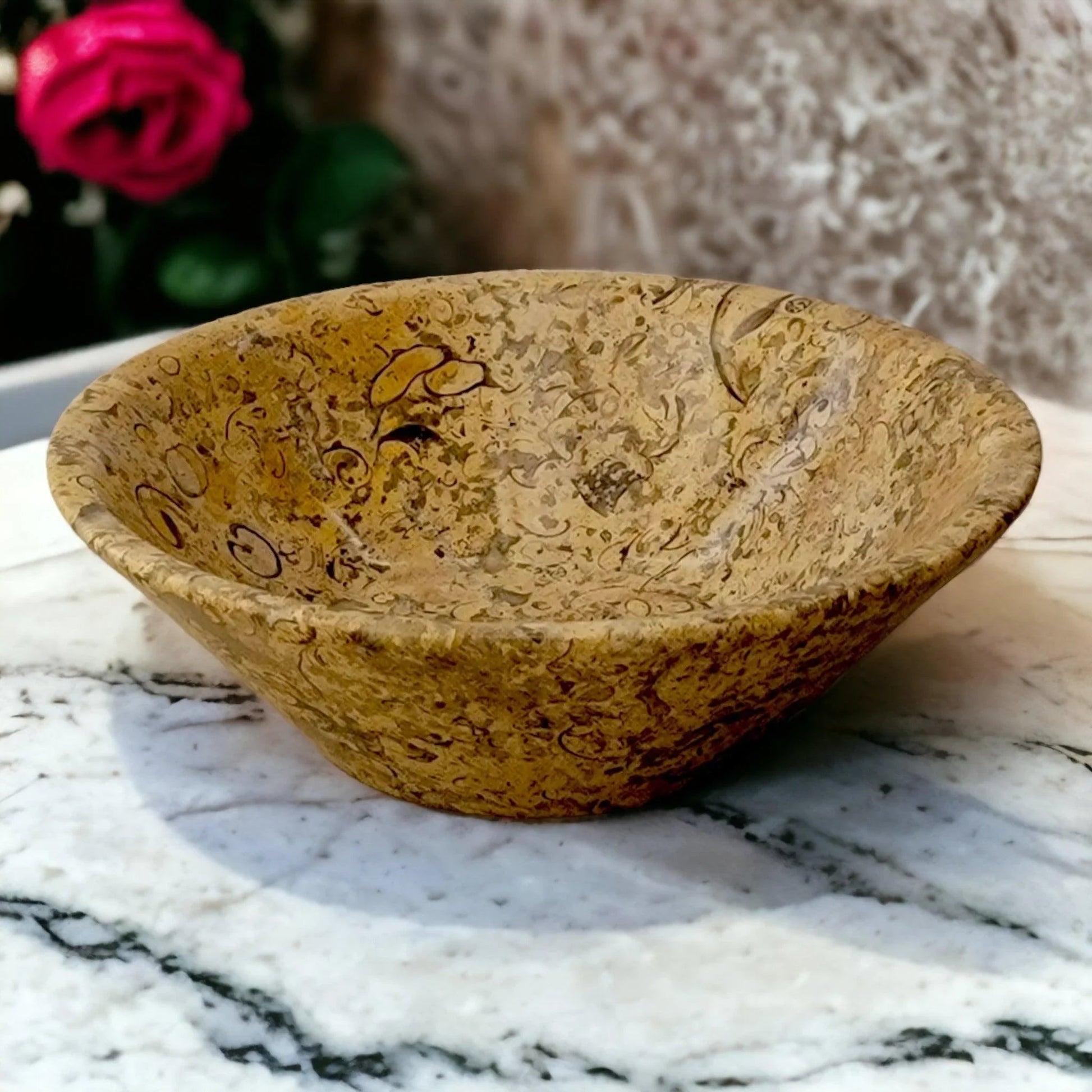 Fossil Stone Modern Fruit Bowl - PoshaBella