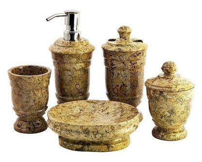 Fossil Stone Toothbrush Holder of Tasmanian Collection - PoshaBella