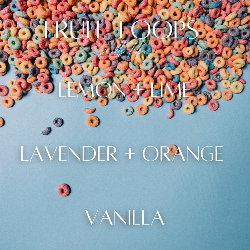 Fruit Loops - 7 Wick White Wood Dough Bowl Soy Candle