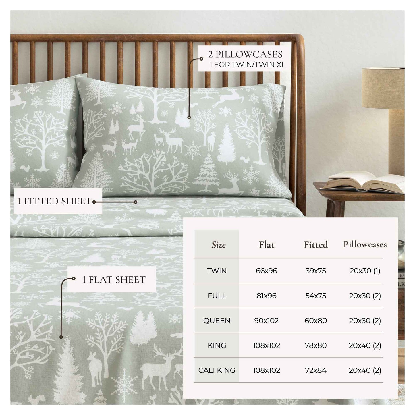 4-Piece Turkish Cotton Flannel Sheet - Lakeview Collection