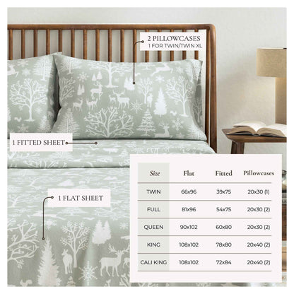 4-Piece Turkish Cotton Flannel Sheet - Lakeview Collection