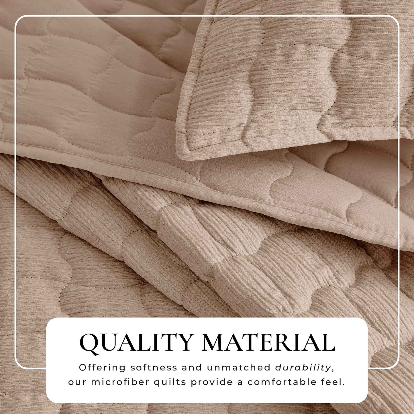 Gauze-Inspired Texture Quilt Set - Wave Stitch Collection