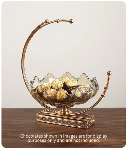 Gold Metal Decor Bowl - Lotus Centerpiece