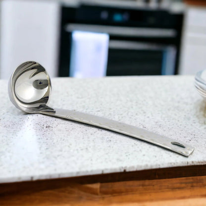 Gravy Boat Ladle with Hammered Design Handle - PoshaBella