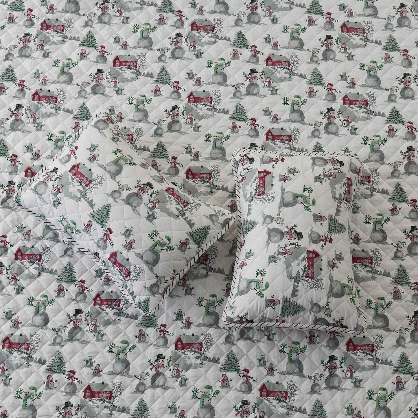 3 Piece Holiday Printed Quilt - Alfie Collection