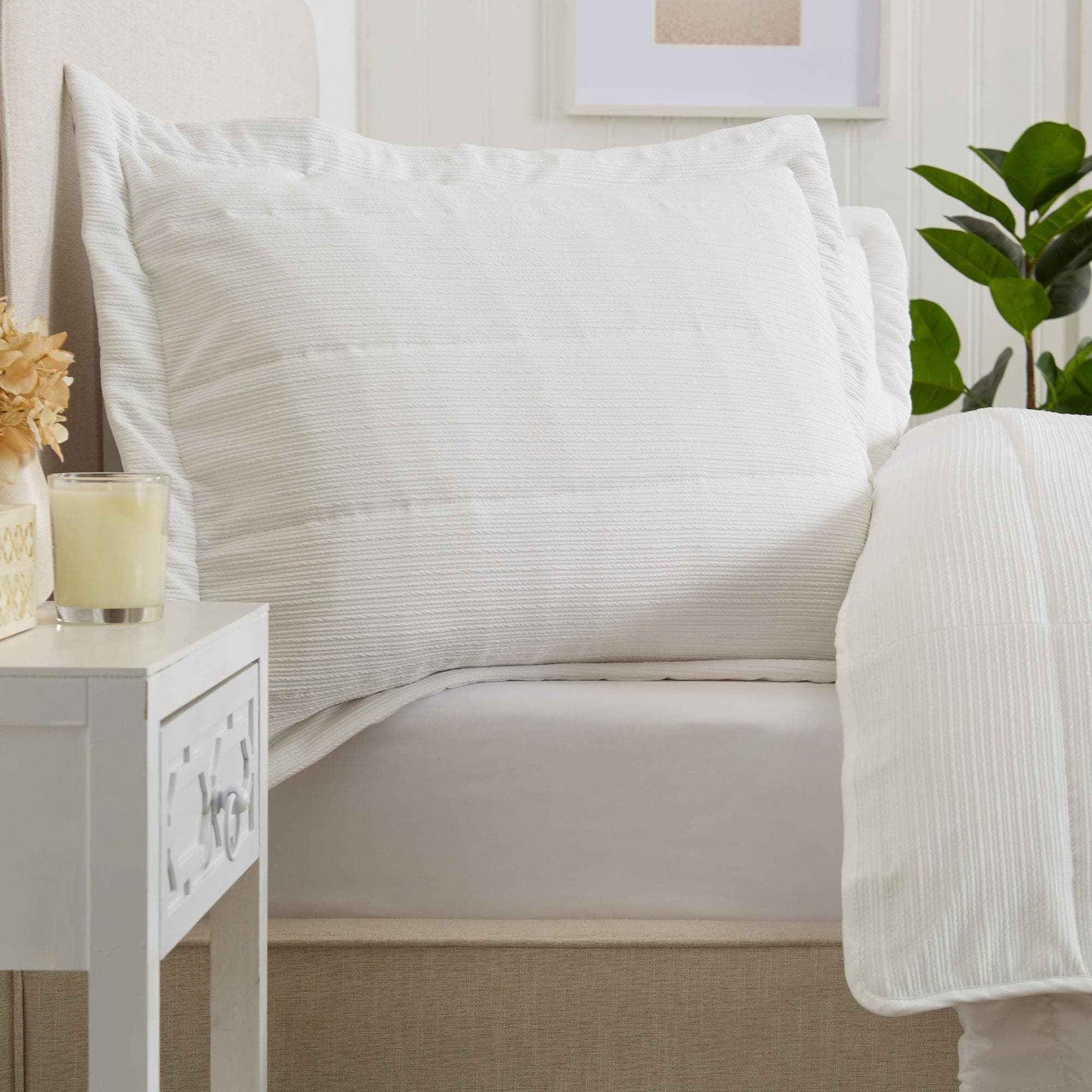 3 Piece Textured Striped Quilt Set - Ellie Collection